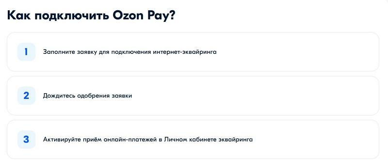 Оформление Ozon Pay